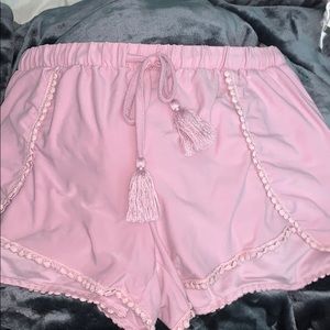 pink flowy shorts 💞